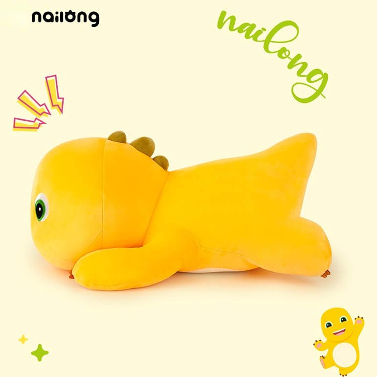 🦖 Logell NAILONG Dino Plush – 11.8" & 15.7" Lying Dinosaur Stuffed Toy for Girls – Soft Pillow Gift - Logell
