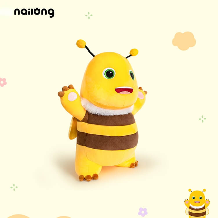 Logell HONEYBEE NAILONG – Cute Dino Plush in Bee Costume (10" / 13.8") - Logell