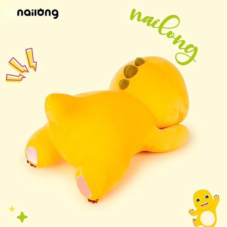 🦖 Logell NAILONG Dino Plush – 11.8" & 15.7" Lying Dinosaur Stuffed Toy for Girls – Soft Pillow Gift - Logell