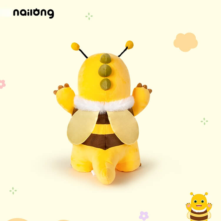 Logell HONEYBEE NAILONG – Cute Dino Plush in Bee Costume (10" / 13.8") - Logell