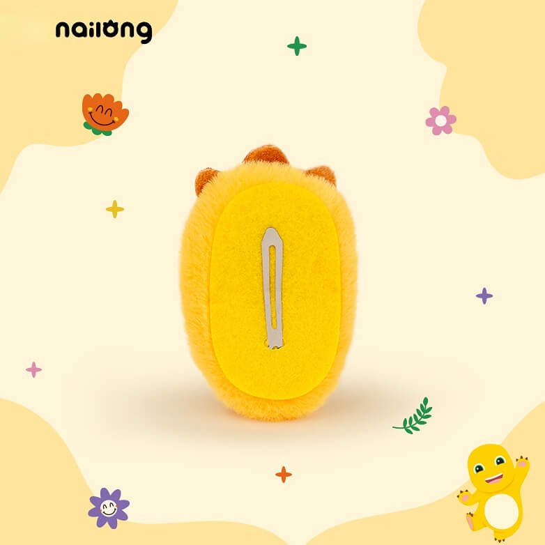 Logell NAILONG – Plush Hair Clip with Cute Paw Design, Winter Style BB Side Clip - Logell