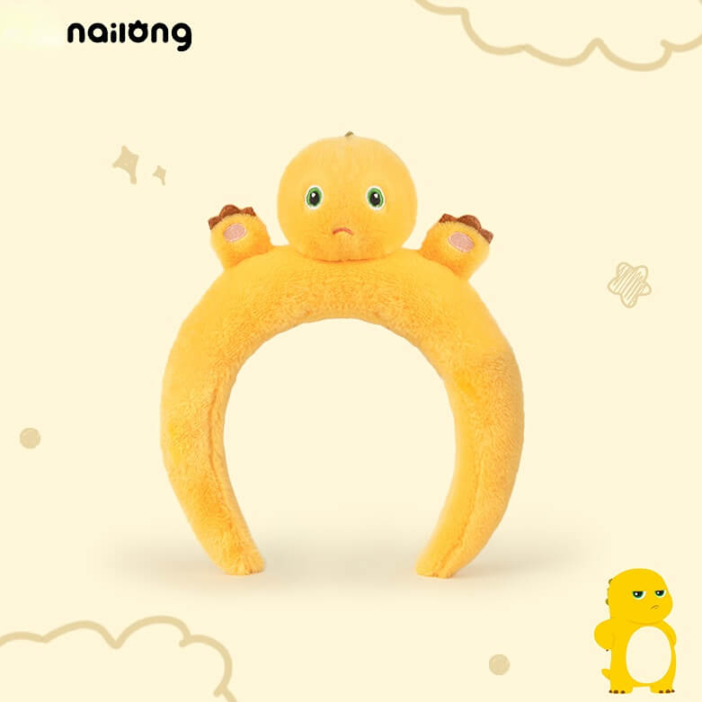 Logell Official NaiLong Plush Headband – Cute Dragon Face Wash & Mask Accessory - Logell