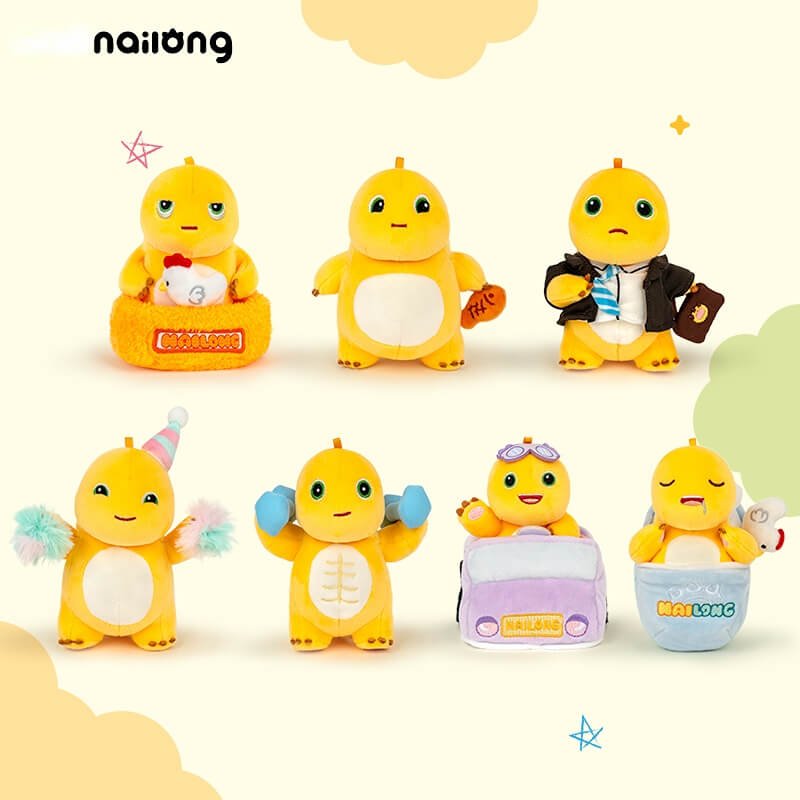 Logell NAILONG Cute Workweek Plush - 5.1"–6.3" Desk Companion for Office - Logell