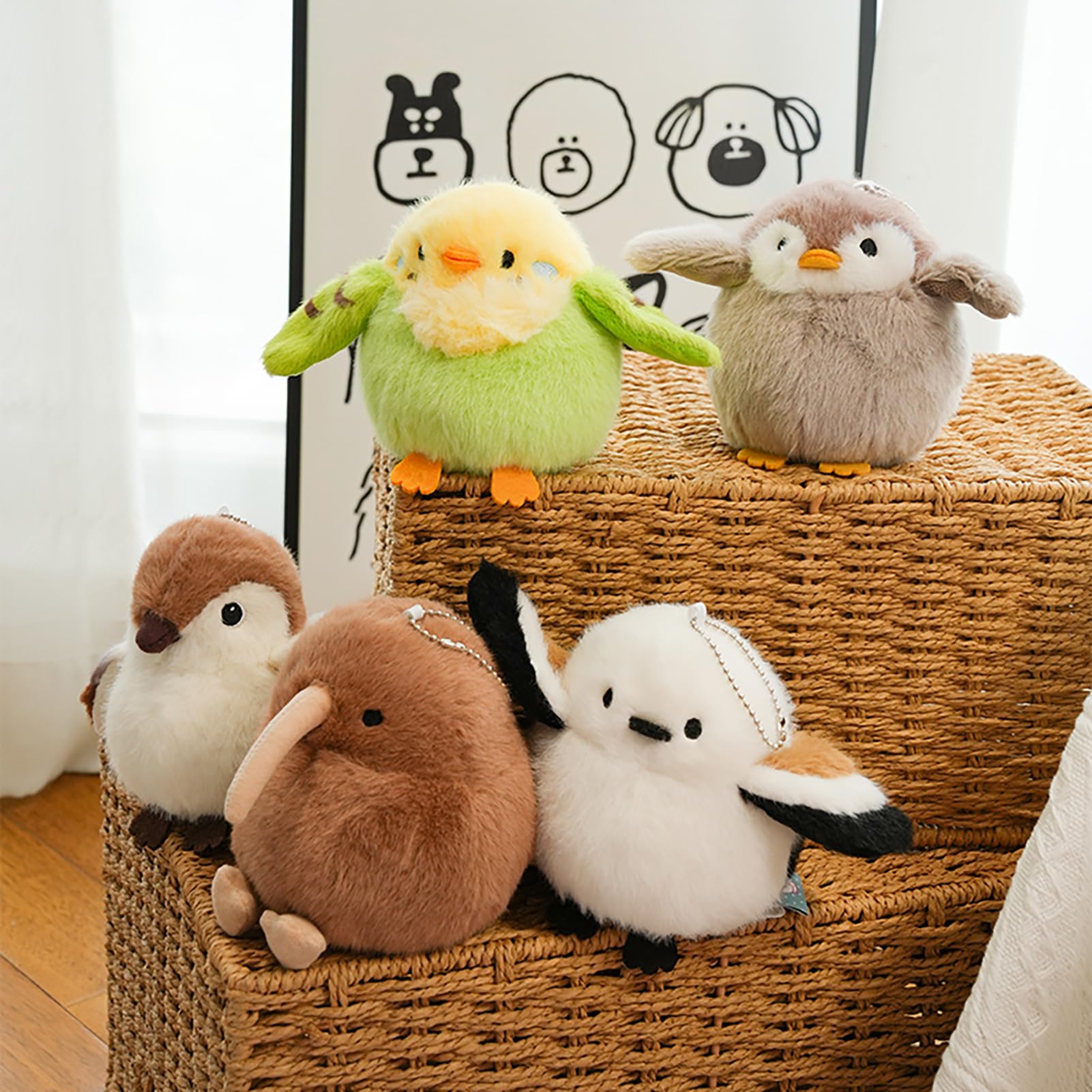3-Piece Mini Bird Plush Gift Set - Logell Soft Stuffed Birds in Gift Box $29.99