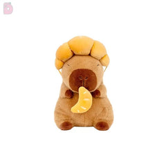 Logell Capybara Croissant Queen Plush – 8.7in & 13in Sitting Toy