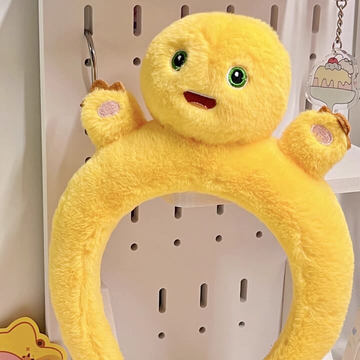 Logell Official NaiLong Plush Headband – Cute Dragon Face Wash & Mask Accessory - Logell