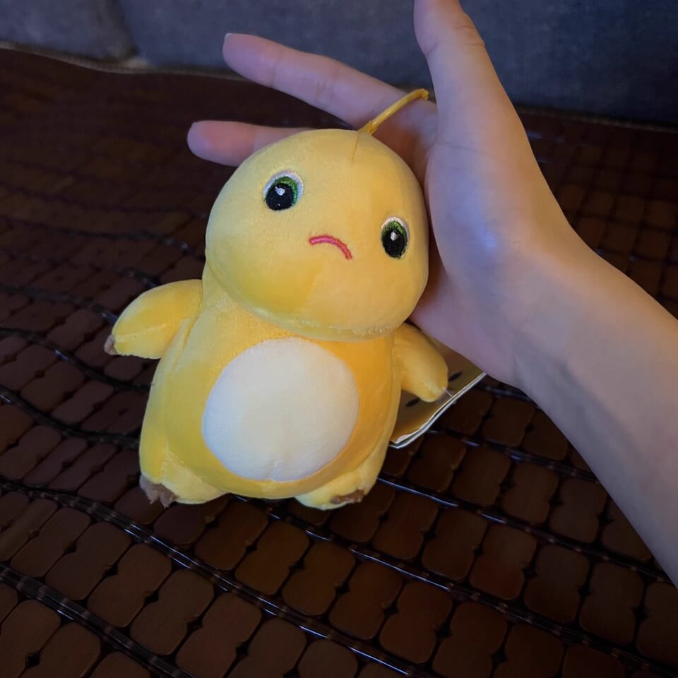 Logell Official NaiLong Plush Keychain 13 cm / 5.1″ – Cute Squeaky Belly Dinosaur Bag Charm, Student Gift, Stress - Relief Fidget Toy - Logell