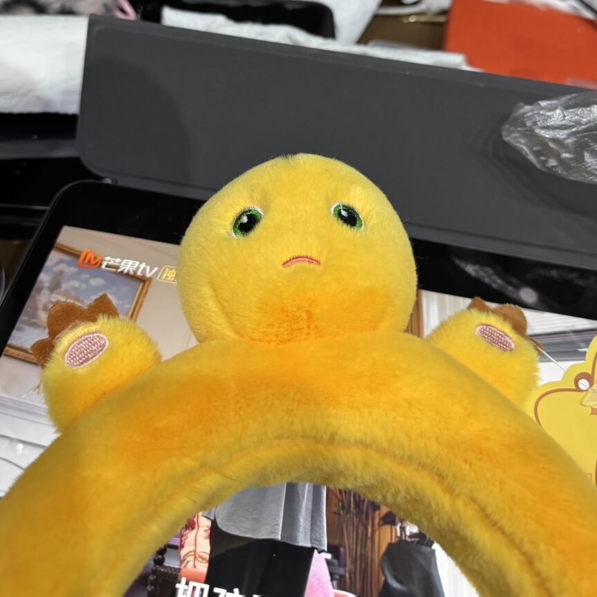 Logell Official NaiLong Plush Headband – Cute Dragon Face Wash & Mask Accessory - Logell