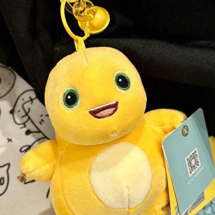 Logell Official NaiLong Plush Keychain 13 cm / 5.1″ – Cute Squeaky Belly Dinosaur Bag Charm, Student Gift, Stress - Relief Fidget Toy - Logell