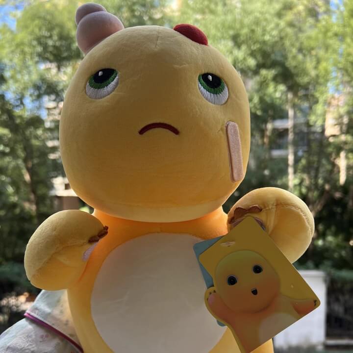 Logell NAILONG Cute Sad Dragon Plush 15.7" - Embroidered Pout Comfort Toy - Logell