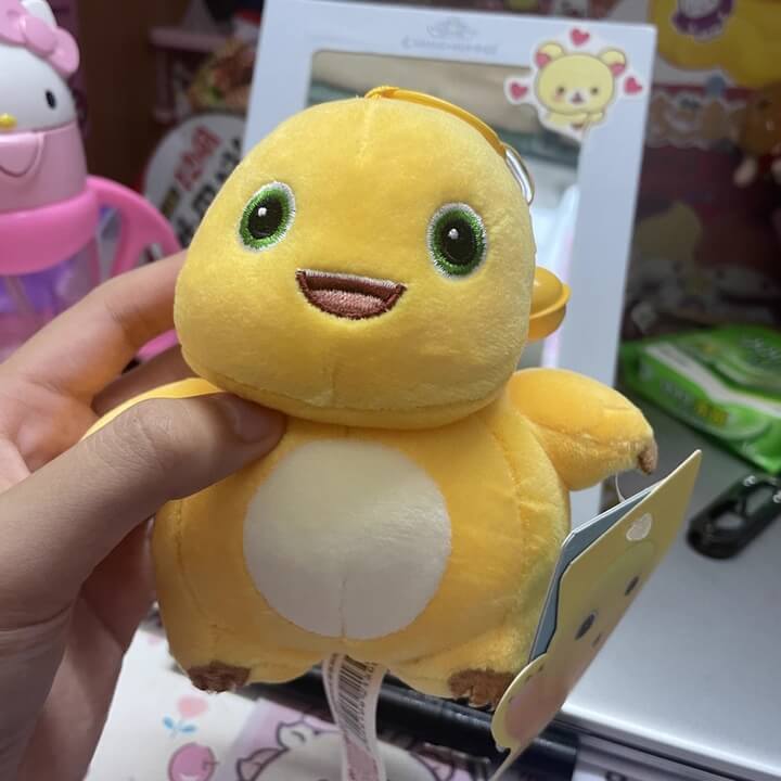 Logell Official NaiLong Plush Keychain 13 cm / 5.1″ – Cute Squeaky Belly Dinosaur Bag Charm, Student Gift, Stress - Relief Fidget Toy - Logell