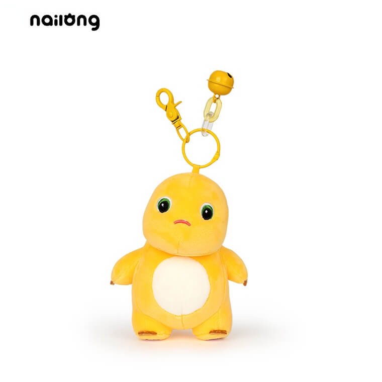 Logell Official NaiLong Plush Keychain 13 cm / 5.1″ – Cute Squeaky Belly Dinosaur Bag Charm, Student Gift, Stress - Relief Fidget Toy - Logell