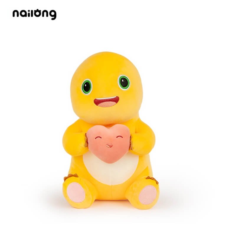 Logell NAILONG Dragon Stuffed Toy – 13.8"/17.7" Cute Plush with Heart or Flowers - Birthday Gift - Logell