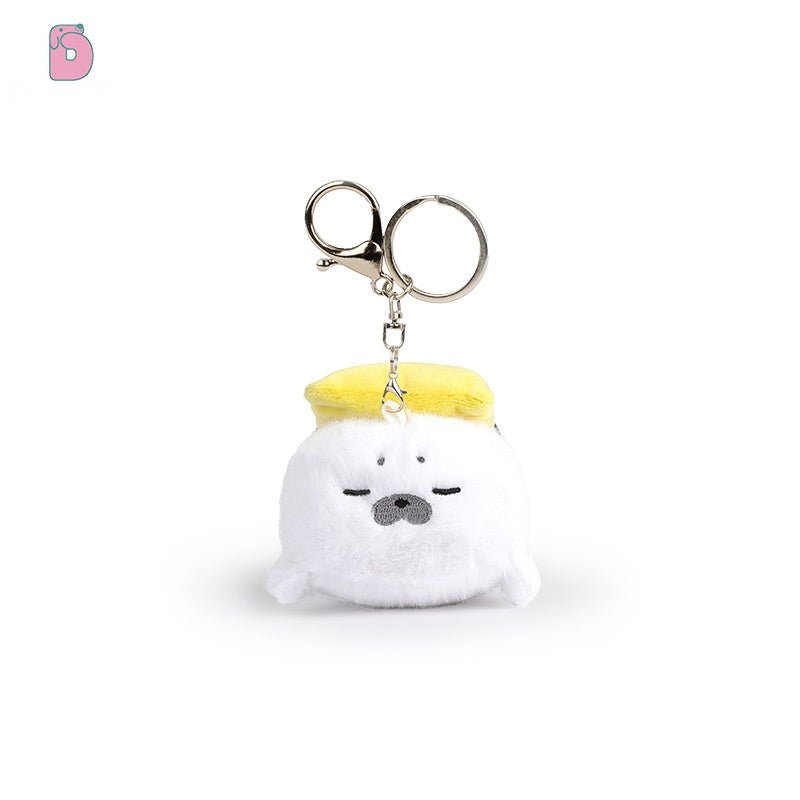 🎐 Logell Plush Sushi Otter Keychain – 4.3" Plush Charm for Bags & Gifts (1pc / 3pc Gift Box) - Logell